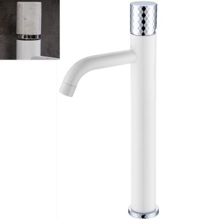 Смеситель для раковины Boheme Stick 122-W-MR-W Белый, артикул 122-W-MR-W