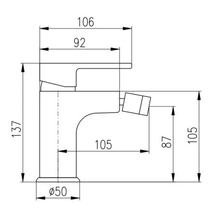 Смеситель для биде Rav Slezak VLTAVA VT545.5KCMATZ, черный/золото, артикул VT545.5KCMATZ