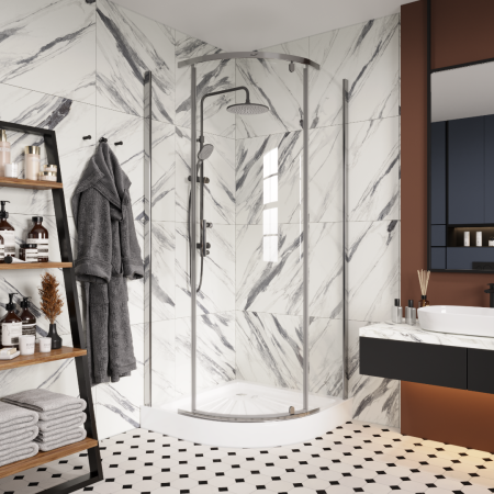 Ограждение KORRA Z90T душевое Cerutti SPA  без поддона (90x90x195), артикул KORRA Z90T