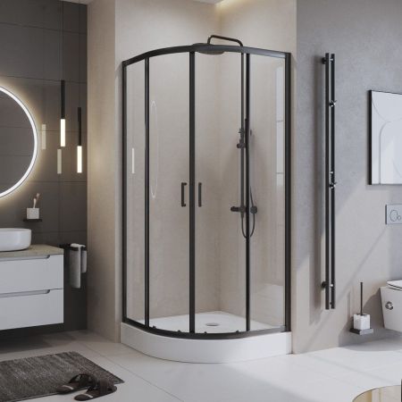 Душевой уголок BELBAGNO UNO-195-R-2, артикул UNO-195-R-2-90-C-NERO