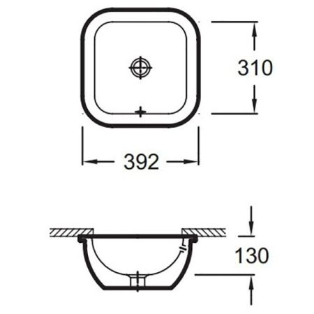EYE102-00 раковина VOX /39,2х39,2/ (белый)