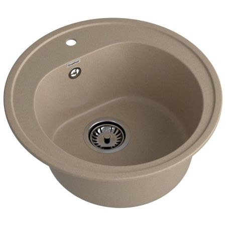 Кухонная мойка GranFest RONDO 510, песок, артикул R-510 песочный