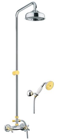 Душевая система Fiore MARGOT SKY (SWAROVSKI®) 01CO0620, хром/золото, артикул 01CO0620