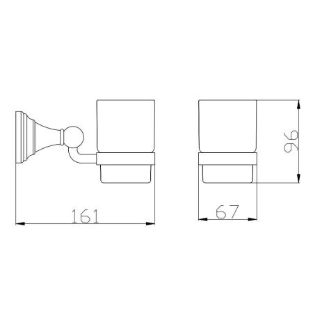 Стакан для ванной комнаты Rav Slezak MORAVA MKA0201SM, бронза, артикул MKA0201SM
