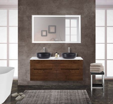 Мебель для ванной комнаты BELBAGNO ETNA-H60-1400 со столешницей, артикул EK-140-2-BL