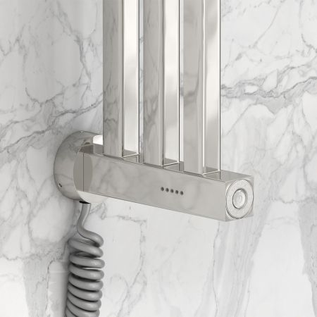 Полотенцесушитель, Сунержа, Хорда 4.0, электрический, ширина, мм-50-98, глубина, мм-166, высота, мм-1250, межосевое расстояние-1200, нагревательный элемент-греющий кабель, подключение-нижнее справа/слева, электрокомплект-МЭМ, мощность, Вт-65, материал-нер, артикул 00-0834-1200