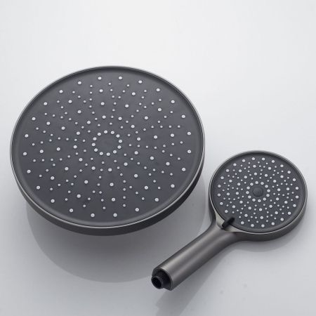 Душевая система Shevanik S4336T, оружейная сталь