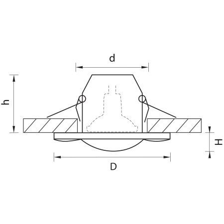 Светильник точечный встраиваемый декоративный под заменяемые галогенные или LED лампы Difesa Piano Lightstar 006881