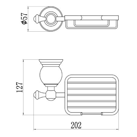 Мыльница Savol S-005732B, золото, артикул S-005732B