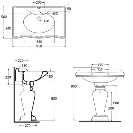 AZZURRA JUBILAEUM колонна для раковин 60/70/90/110см, цвет белый, артикул JUCLT0000000BI/(JUB300 bi)