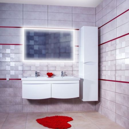 Комплект мебели для ванной Бриклаер ВЕГА 125, белый, артикул ВЕГА 125