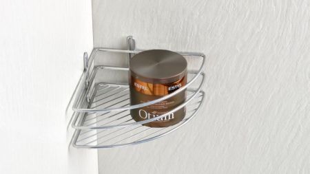 Полка Fixsen угловая одноэтажная цвет серый (FX-710-1), артикул FX-710-1