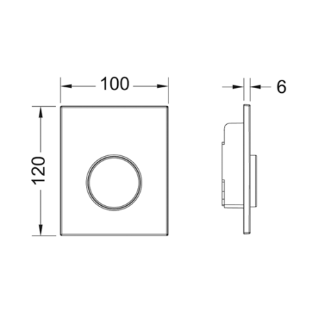 TECEloop Urinal, пластик, хром глянц., артикул 9242626