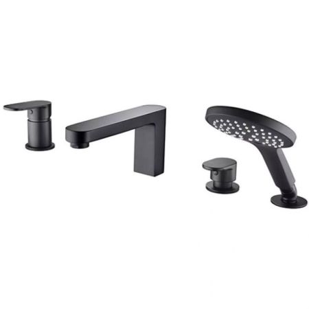 Смеситель на борт ванны WasserKRAFT Elbе 7455 Черный