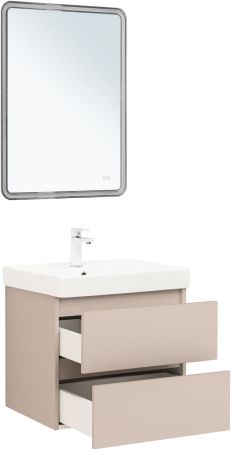 Тумба под раковину Aquanet Вега 2.0 60 бежевый, артикул 00337941