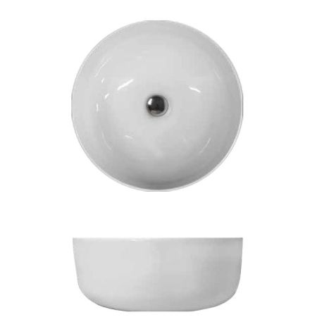 Kerasan Nolita Раковина чаша d 40 h 15см,, без отв под смеситель, цвет белый