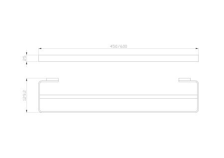 Полотенцедержатель двойной WONZON & WOGHAND LOTTE, Хром (WW-8311A)
