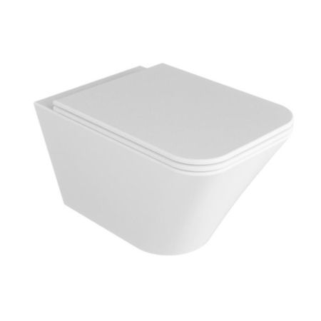 AZZURRA BUILD  Унитаз подвесной 55х36х32 см ,с креплением, цвет белый, артикул BUVKSPE00000BI