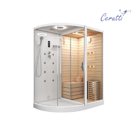 Сауна  LUGANO-R White комбинированная 2в1 Cerutti SPA 1800x1100x2231, артикул CT8346