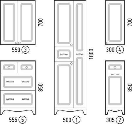 Комод "Классика 55", артикул SD-00000329