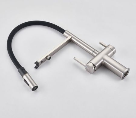 Смеситель для кухни с подключением фильтра для воды Rose R358L, сатин, артикул R358L