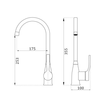 Смеситель для кухни BELZ B70612, хром