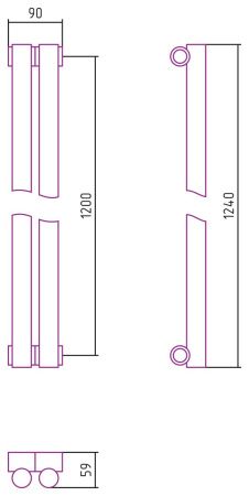 Отопительный радиатор ЭСТЕТ-1 н/ж 1200х90 / 2 сек (Состаренная Латунь) Отопительный радиатор ЭСТЕТ-1 н/ж 1200х90 / 2 сек (Состаренная Латунь)