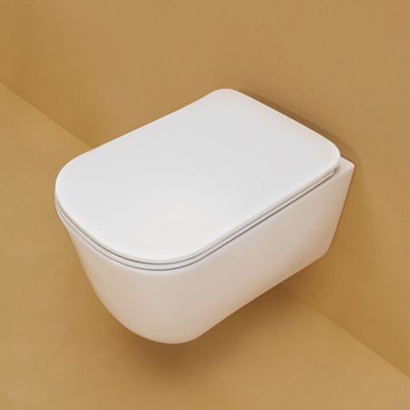 Kerasan Tribeca Унитаз подвесной 55см БЕЗОБОДКОВЫЙ, c креплением WB9N, цвет: белый матовый, артикул 511430