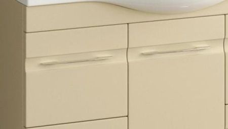 Тумба с раковиной SanVit Прима 65 kprim065 в цвете Ral прямые ручки Розовый глянец