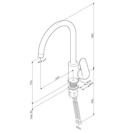 F8007111 Like смеситель для кухни, сатин, шт., артикул F8007111