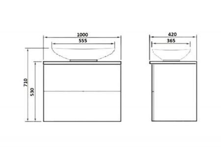 Тумба с раковиной Orange Otto 100 Ot-100TuWOOD+G56 Белая