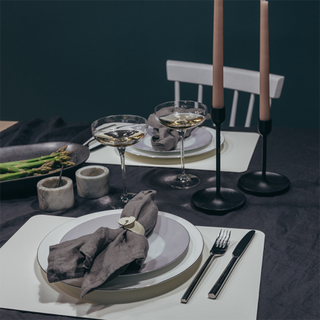 ADJ Прямоугольный плейсмат, 45x30 см., цвет: устричный/пепельная роза, артикул 0002.02/07