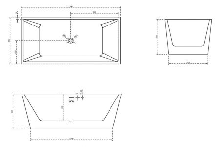 Акриловая ванна ABBER AB9224-1.7