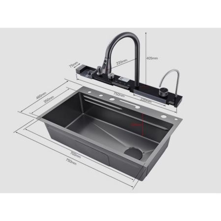 Многофункциональная кухонная мойка Savol S-SC001C, матовое золото, артикул S-SC001C