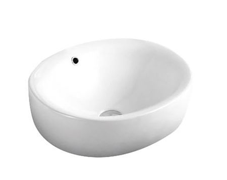 Раковина керамическая накладная AM5306-W, цвет белый глянец, 490x420x180 мм, артикул AM5306-W