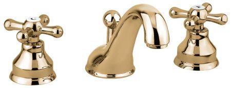 Смеситель Deco Classic с донным клапаном для раковины на 3 отверстия, цвет бронза