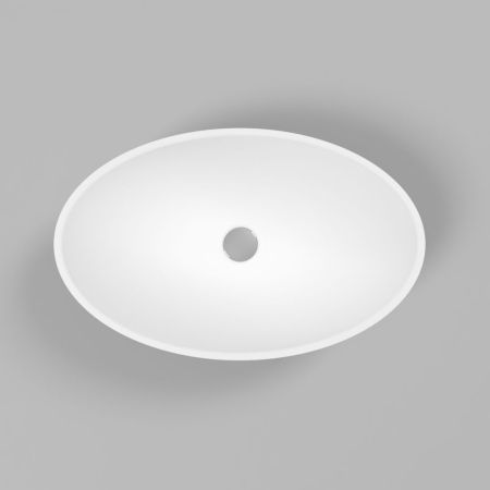 Умывальник WHITECROSS Aquamarine 56x35 (белый мат) иск. камень, артикул 0715.056035.200