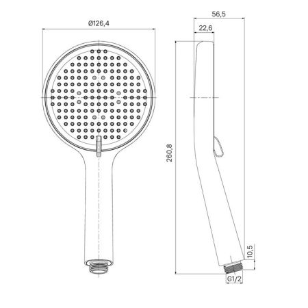 Лейка для душа Milardo черная матовая 3F Ideal Spa (ILS3FBRM18), артикул ILS3FBRM18
