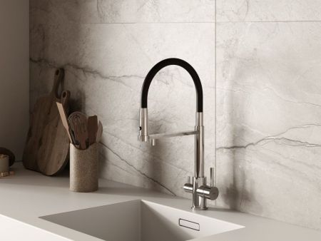 Смеситель для кухни Cersanit ZEN однорычажный с фильтром с гибким изливом хром (68249), артикул 68249