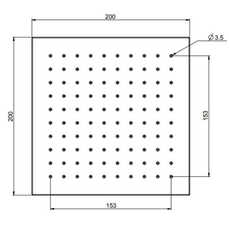 FIMA|Carlo Frattini Wellness Верхний душ из латуни 200х200 мм., квадратный, цвет хром