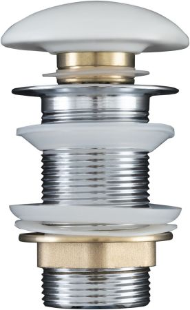 Донный клапан Aquanet белый матовый, без перелива