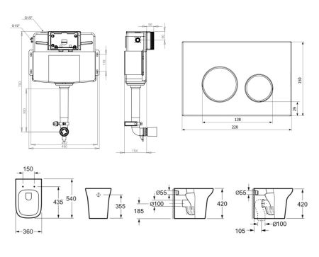 Комплект 5 в 1 Lavinia Boho Relfix Bristol 87060247, артикул 87060247