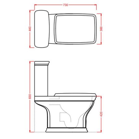 Artceram CARTESIO Бачок для напольного унитаза, цвет: белый, артикул CIC009 01 00
