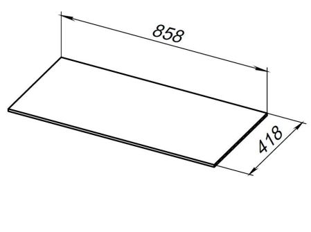 Столешница Allen Brau Liberty 90 1.330012.GR-S графит структ, артикул 1.330012.GR-S