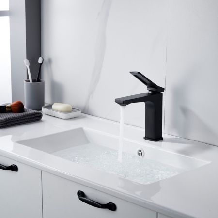 Смеситель для раковины Shevanik S4601H, черный, артикул S4601H