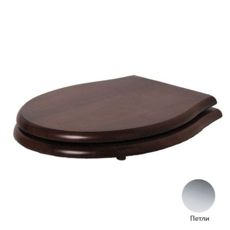 AZZURRA Giunone-Jubilaeum сиденье для унитаза дерево, шарниры хром (микролифт), артикул 1800NM/F noce/cr