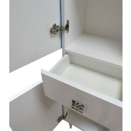 Шкаф пенал Comforty Монако 40 L 4140124 Белый глянец, артикул 4140124