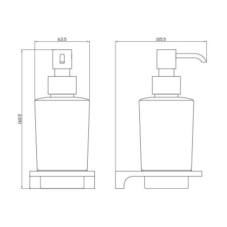 Дозатор жидкого мыла Rav Slezak NIL NLA0303MG, сатин