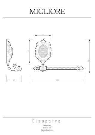 CLEOPATRA Бумагодержатель, золото, артикул 16681