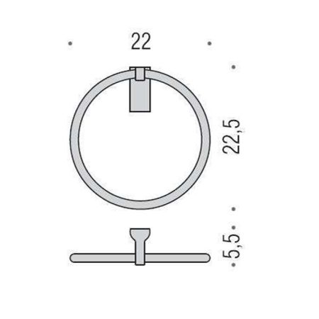 Colombo Luna Полотенцедержатель, цвет: хром, артикул B0111.CR